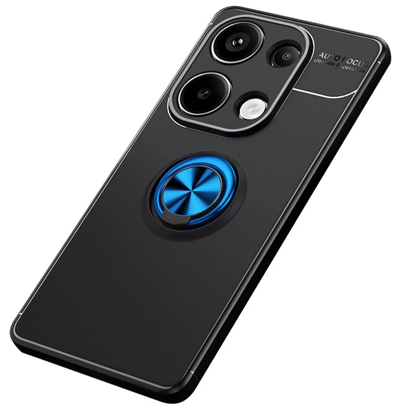 

Чохол Deen ColorRing з кільцем на Xiaomi Redmi Note 13 Pro 4G (Чорний / Синій)