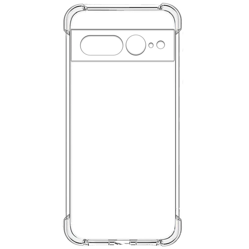 Ультратонкий силіконовий чохол GETMAN з критими бортами та камерою для Google Pixel 7 Pro – Безбарвний (прозорий). Фото 5 з 5