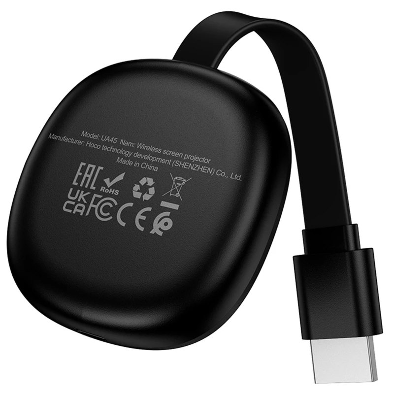 Адаптер Hoco UA45 HDMI Screen Mirroring Device (1080P) – Black. Фото 5 из 6