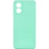 Цветной силиконовый чехол с защитой камеры для Oppo A78 4G – Зеленый / Menthol. Фото 1 из 7