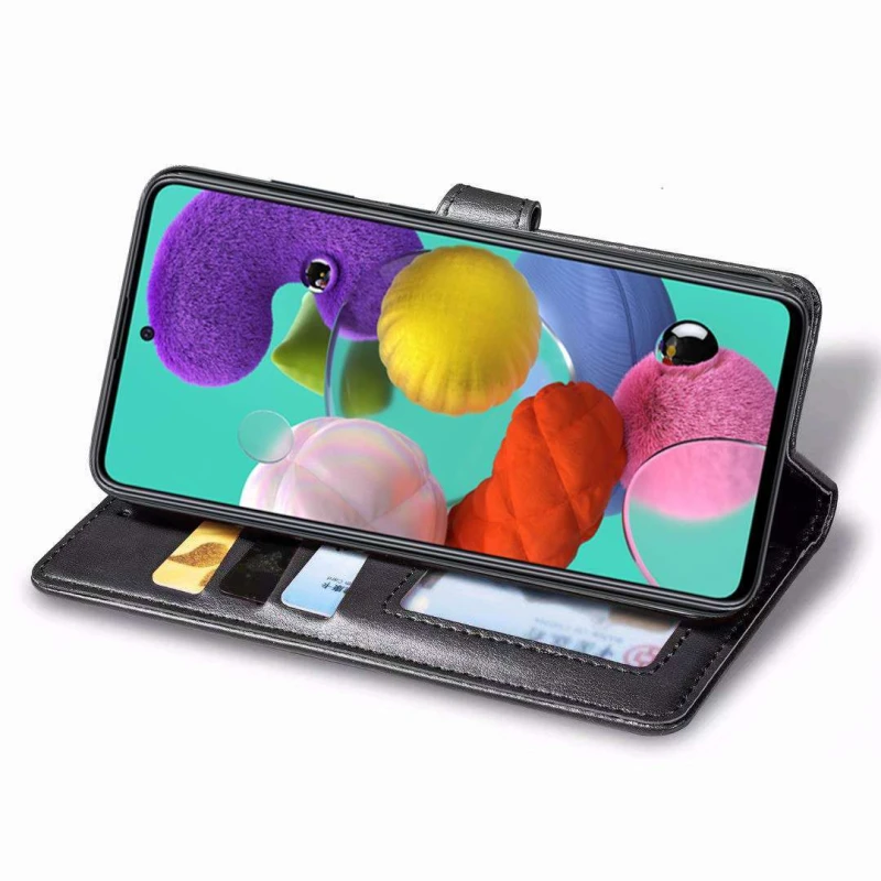 Чехол-книжка GETMAN Gallant  для Samsung Galaxy A51 – Черный. Фото 3 из 4