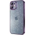 TPU+PC чехол с блестками на Apple iPhone 12 (6.1") – Purple. Фото 3 из 10