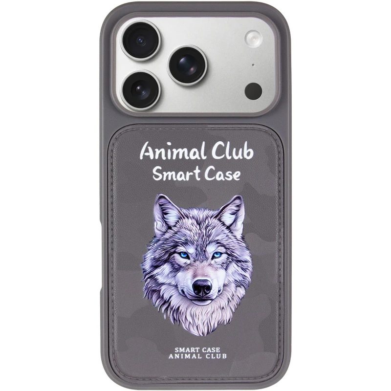 TPU+PC чохол Animal Club для Apple iPhone 17 Pro (6.3") – Titanium Gray. Фото 3 з 6