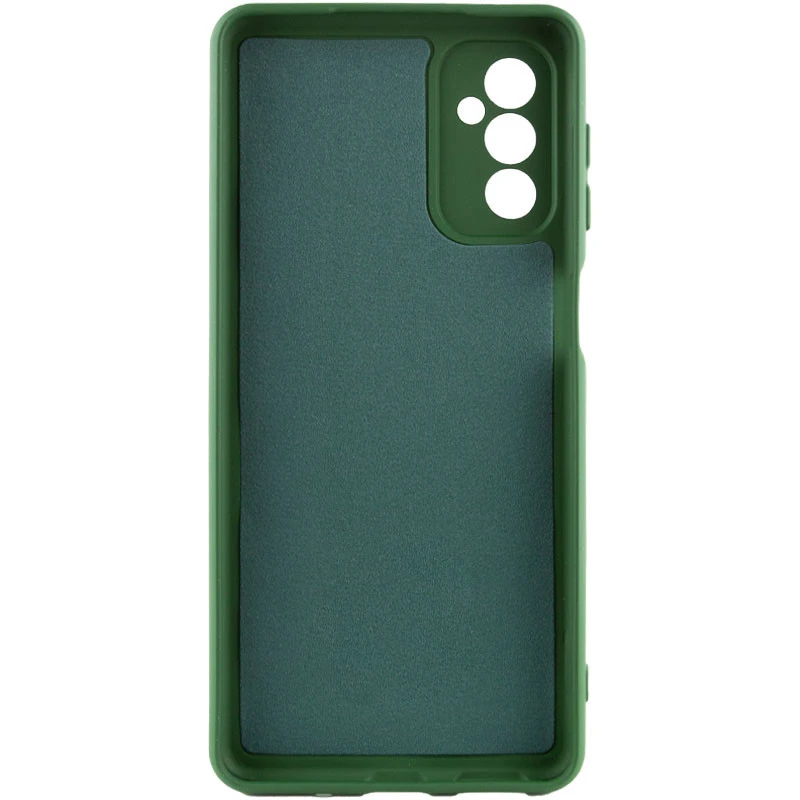 Цветной силиконовый чехол GETMAN с закрытой камерой на Samsung Galaxy A18 – Зеленый / Dark green. Фото 2 из 2
