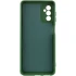 Цветной силиконовый чехол GETMAN с закрытой камерой на Samsung Galaxy A18 – Зеленый / Dark green. Фото 2 из 2