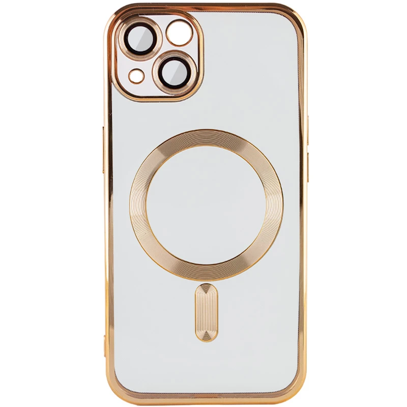 Хромовый TPU чехол с MagSafe для Apple iPhone 13 (6.1") – Gold. Фото 4 из 7