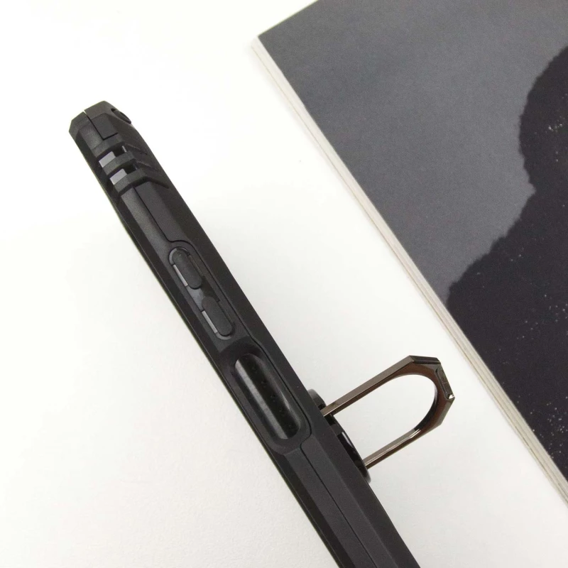 Протиударний чохол Serge Ring з кільцем на Xiaomi Redmi Note 10 Pro – Чорний. Фото 5 з 8