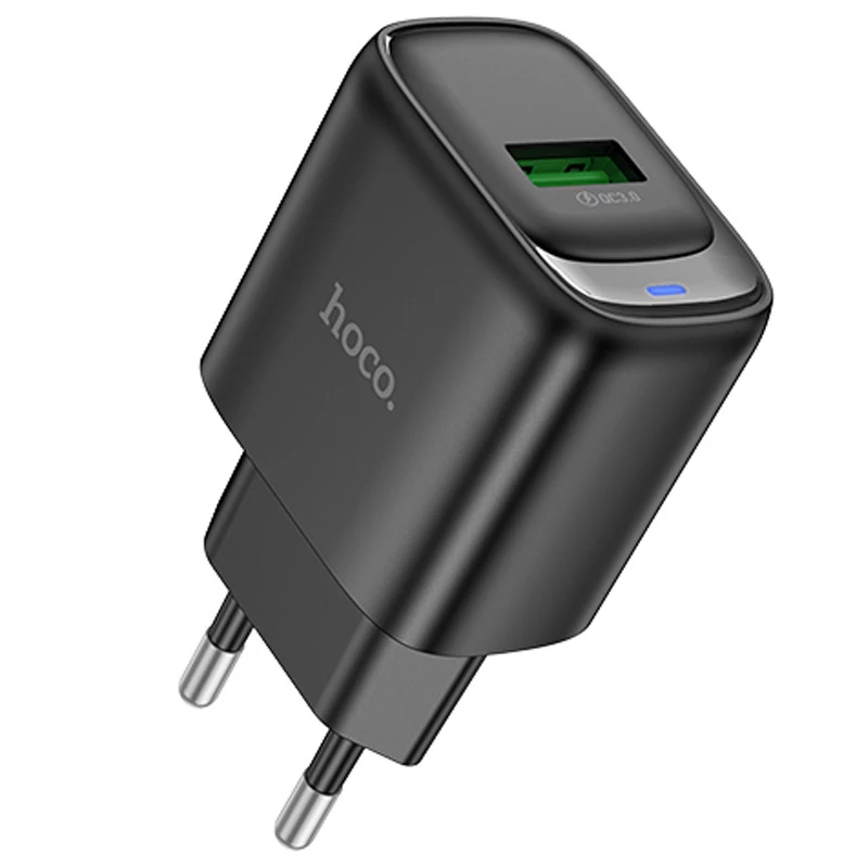 МЗП Hoco C140A Smart QC3.0 (1USB/3A) – Black. Фото 1 з 6