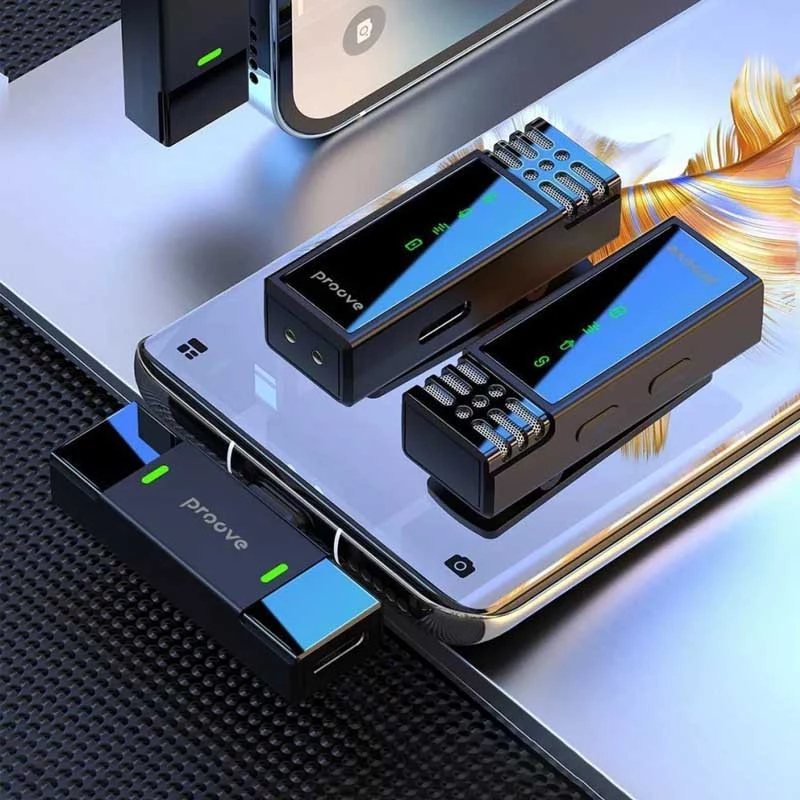 Петличний бездротовий мікрофон Proove Record Type-C – Black. Фото 2 з 3