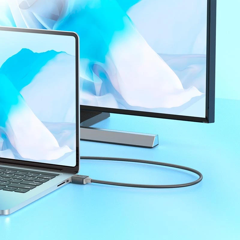 Дата кабель Hoco US08 HDTV 2.0 male to male 4K HD (3m) – Black. Фото 7 з 7