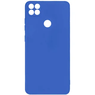 Цветной силиконовый чехол с защитой камеры для Xiaomi Redmi 9C — Синий / Dark Blue