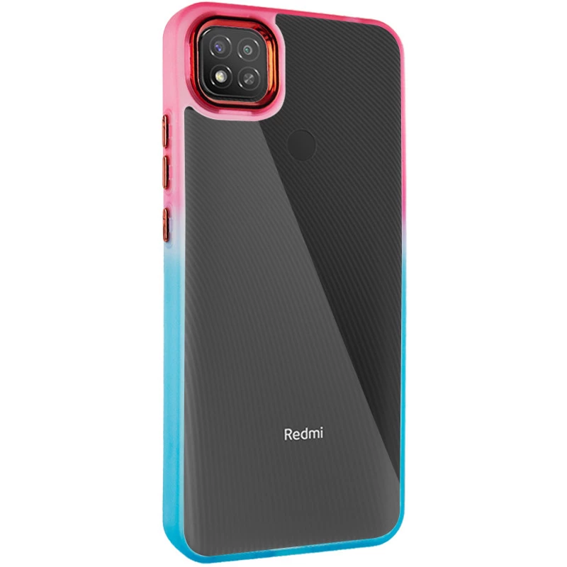 Силиконовый чехол фреш для Xiaomi Redmi 9C – Бирюзовый / Розовый. Фото 2 из 6