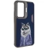 TPU+PC чохол з тваринами для Xiaomi Poco M6 4G – Blue Wolf. Фото 2 з 7