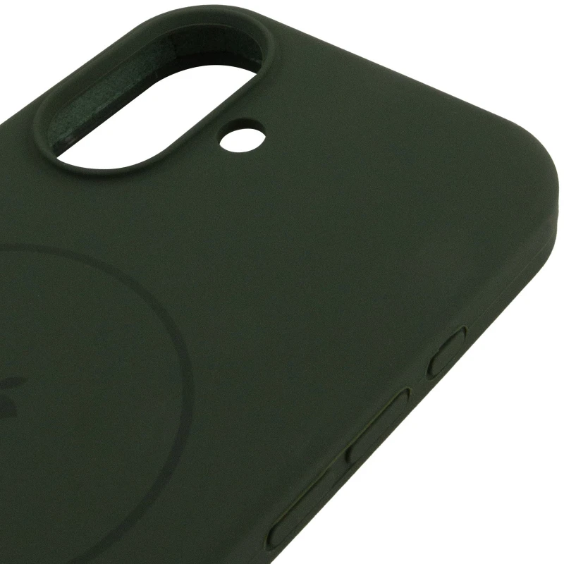 Чохол Silicone Case Full Protective (AA) V2 with MagSafe для Apple iPhone 17 (6.3") – Зелений / Cyprus Green. Фото 9 з 11