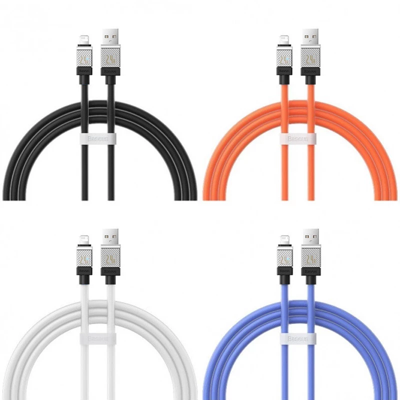 Дата кабель Baseus CoolPlay Series USB to Lightning 2.4A (1m) (CAKW00040) фото 1 з 2