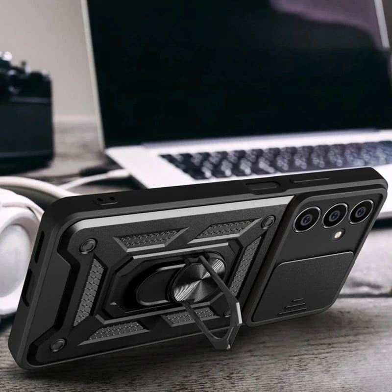 Удароміцний чохол Ummi Camshield Serge Ring (in box) для Samsung Galaxy M52 – Чорний. Фото 2 з 3