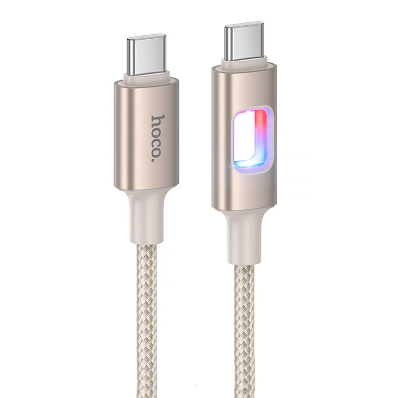 Дата кабель Hoco U144 New Type-C to Type-C 60W (1.2m) – Gold. Фото 1 из 4
