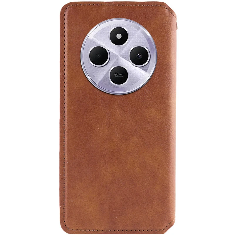 Чехол книжка GETMAN кубик для Xiaomi Redmi A4 – Коричневый. Фото 2 из 6