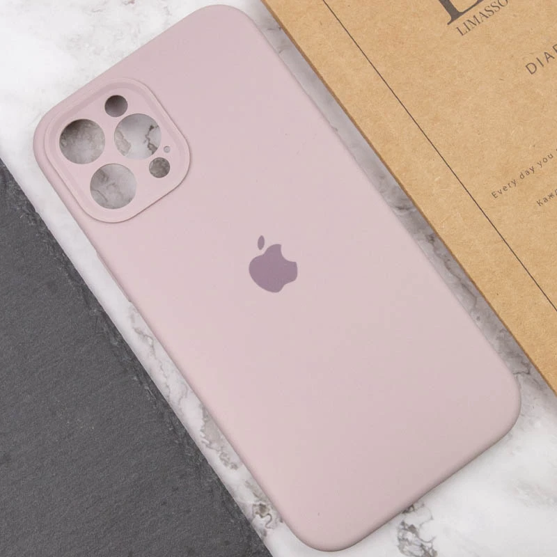 Чехол Silicone Case с защитой камеры для Apple iPhone 12 Pro Max (6.7") – Серый / Lavender. Фото 6 из 7