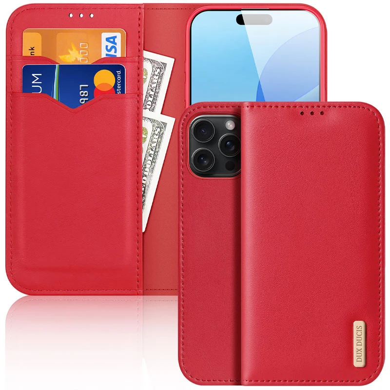 Чохол-книжка Dux Ducis Hivo для Apple iPhone 17 Pro (6.3") – Red. Фото 2 з 5