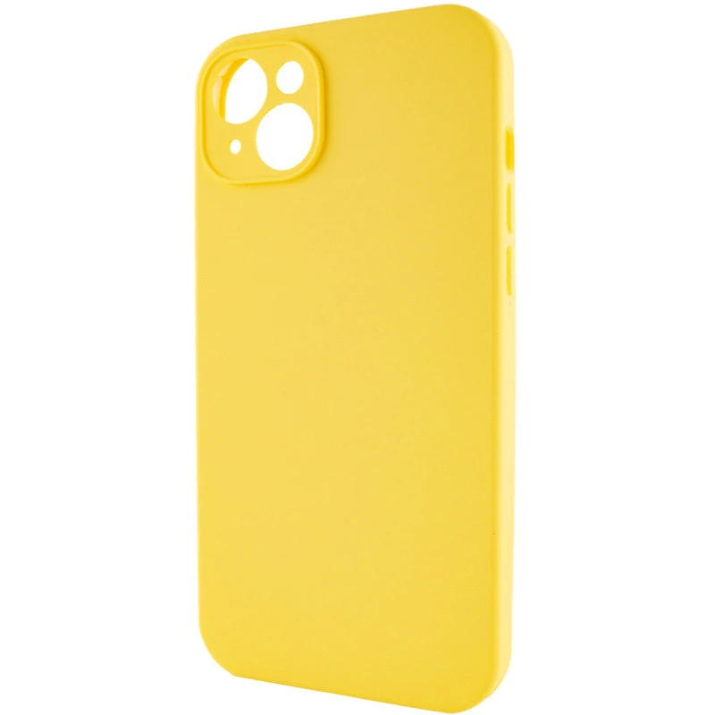 Чехол с защитой камеры Silicone Case для Apple iPhone 15 Plus (6.7") – Желтый / Yellow. Фото 3 из 7