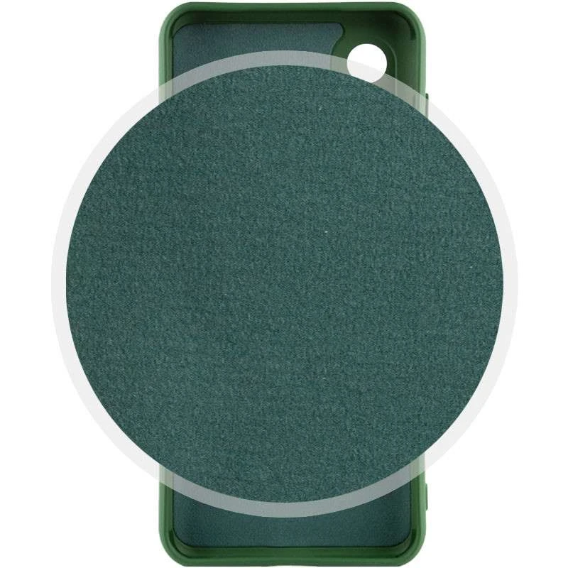 Чехол Silicone Case Lakshmi с закрытой камерой для Samsung Galaxy S22 Ultra – Зеленый / Dark green. Фото 5 из 11