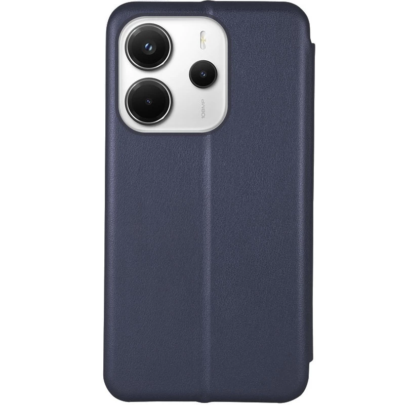 Чохол-книжка класичний на Xiaomi Redmi Note 14 4G (Europe version) – Темно-синій. Фото 2 з 3