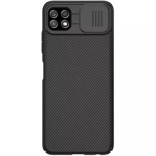 Карбоновая накладка Nillkin со шторкой для камеры для Samsung Galaxy A22 5G фото 1 из 6