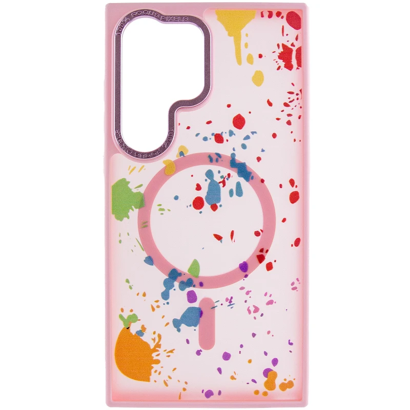Чохол абстракція малювання з MagSafe на Samsung Galaxy S25 Ultra – Baby Pink. Фото 4 з 7