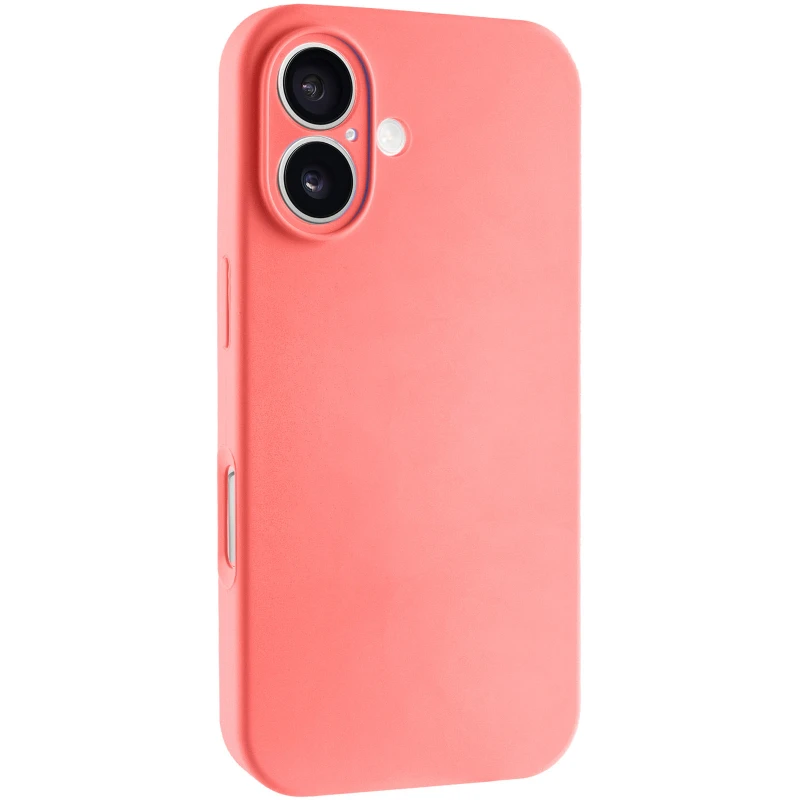 Чехол Silk Full Camera Protective (AA) NO LOGO для Apple iPhone 16 – Коралловый / Pink Orange. Фото 2 из 2