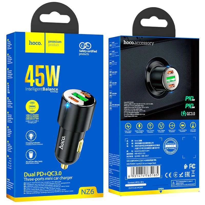 АЗУ Hoco NZ6 PD45W – Black. Фото 6 из 7