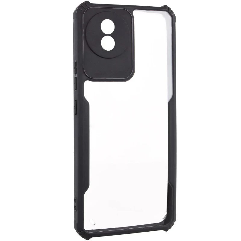 Чорний TPU+PC з посиленими кутами для Vivo Y02 – Black. Фото 2 з 6