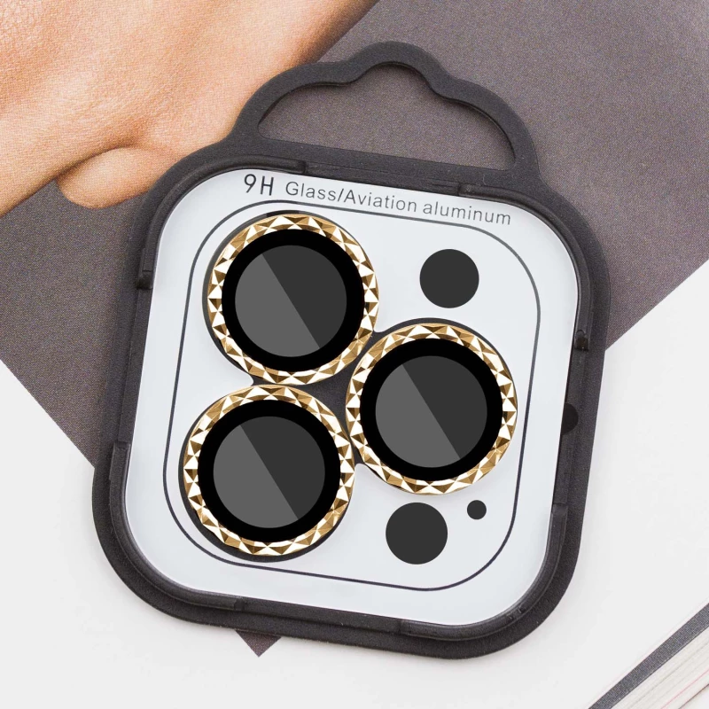 Захисне скло Metal Shine для камери на Apple iPhone 13 Pro Max (6.7") – Золотий / Gold. Фото 3 з 7