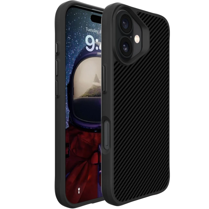 TPU+PC чохол Space Carbon collection для Apple iPhone 16 фото 1 з 2
