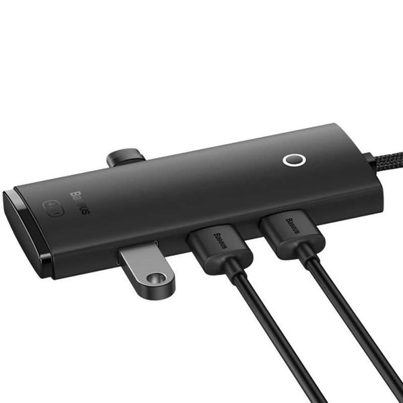 Перехідник HUB Baseus Lite Series 4in1 (Type-C to 4xUSB 3.0) 25cm (WKQX03) – Black. Фото 5 з 7