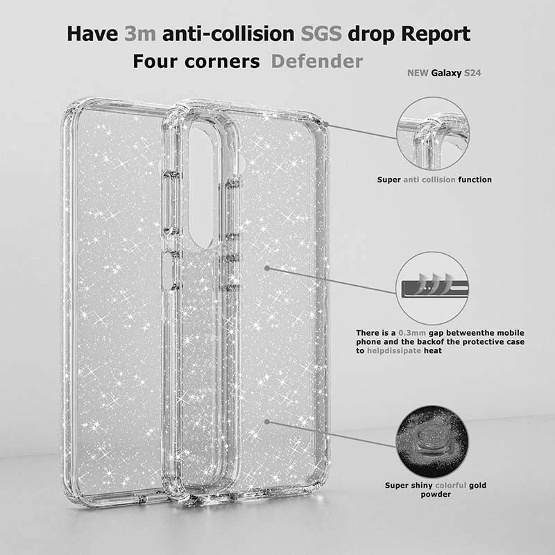 Блискучий силіконовий чохол на Samsung Galaxy A26 5G – Clear. Фото 6 з 8