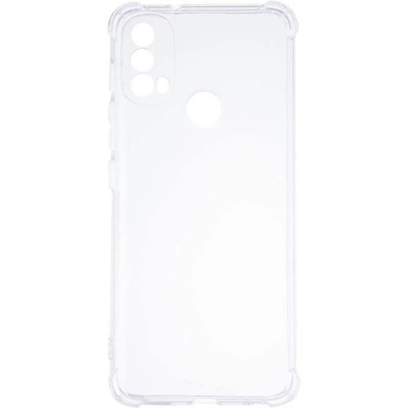 Ультратонкий силіконовий чохол GETMAN з критими бортами та камерою для Motorola Moto E40 – Безбарвний (прозорий). Фото 7 з 8