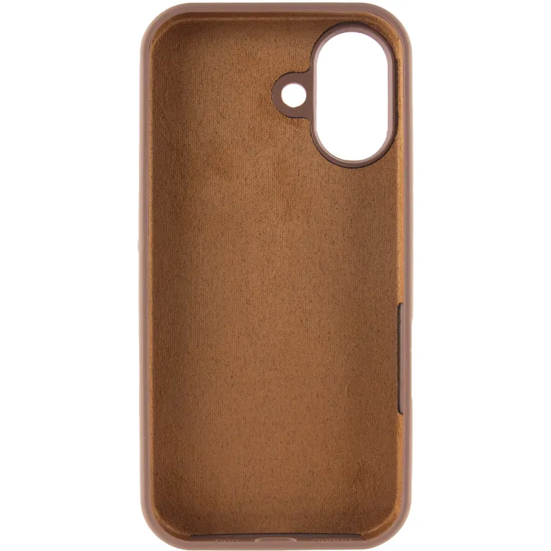 Чехол Silicone Case с закрытым низом для Apple iPhone 17 (6.3") – Коричневый / Brown. Фото 4 из 6
