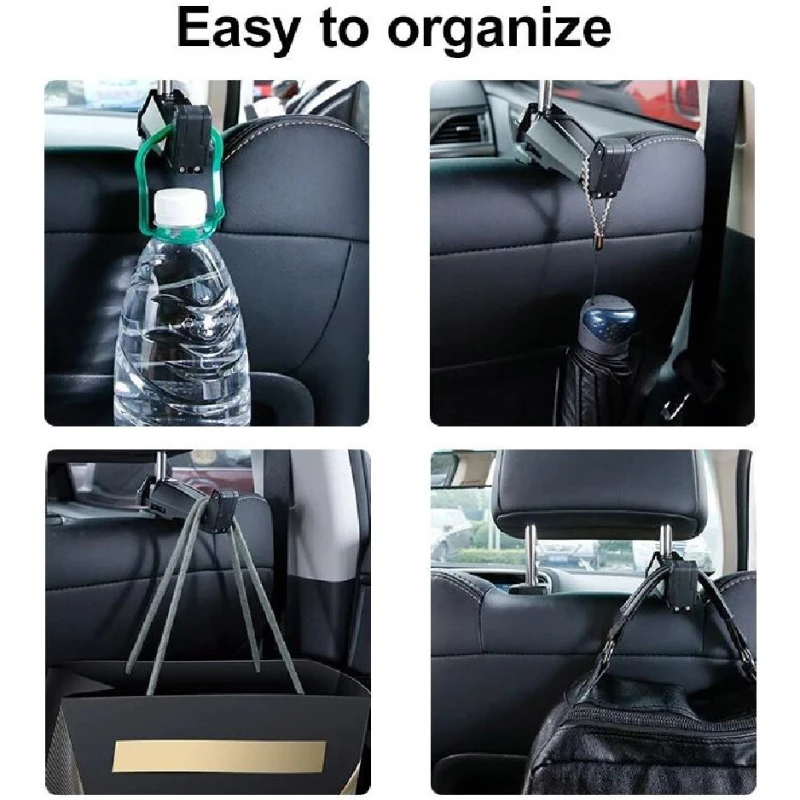 Автотримач Baseus Backseat Vehicle Phone Hook, + крюк-вешалка – Black. Фото 4 з 5