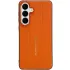 TPU+PC Vegan Leather Case with Metal Camera Frame для Samsung Galaxy S26 – Orange. Фото 1 з 1