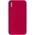 Чехол Silicone Case Square L с защитой камеры для Apple iPhone XS (5.8") – Красный / Rose Red. Фото 1 из 3