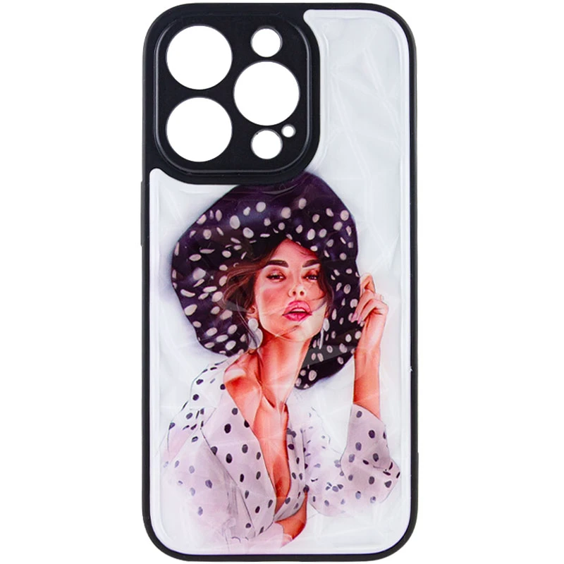 

Стеклянный чехол Prisma Ladies на Apple iPhone 14 Pro (6.1") (Girl in a hat)