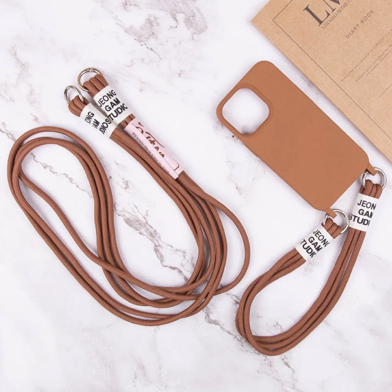 Чохол TPU two straps California на Apple iPhone 12 – Коричневий. Фото 8 з 8