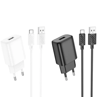 СЗУ Hoco C134A Solid 1A 12W + Type-C фото 1 СЗУ Hoco C134A Solid 1A 12W + Type-C фото 1 из 1