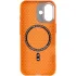 Чехол TPU+PC KVZV Triangular Pattern with Magnetic Fit для Apple iPhone 17 (6.3") – Orange. Фото 7 из 9