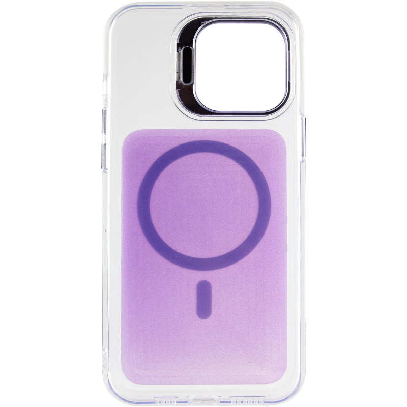 Чехол TPU+PC Jewel Sparkle with MagSafe для Apple iPhone 15 (6.1") – Lavender Glitter. Фото 5 из 8