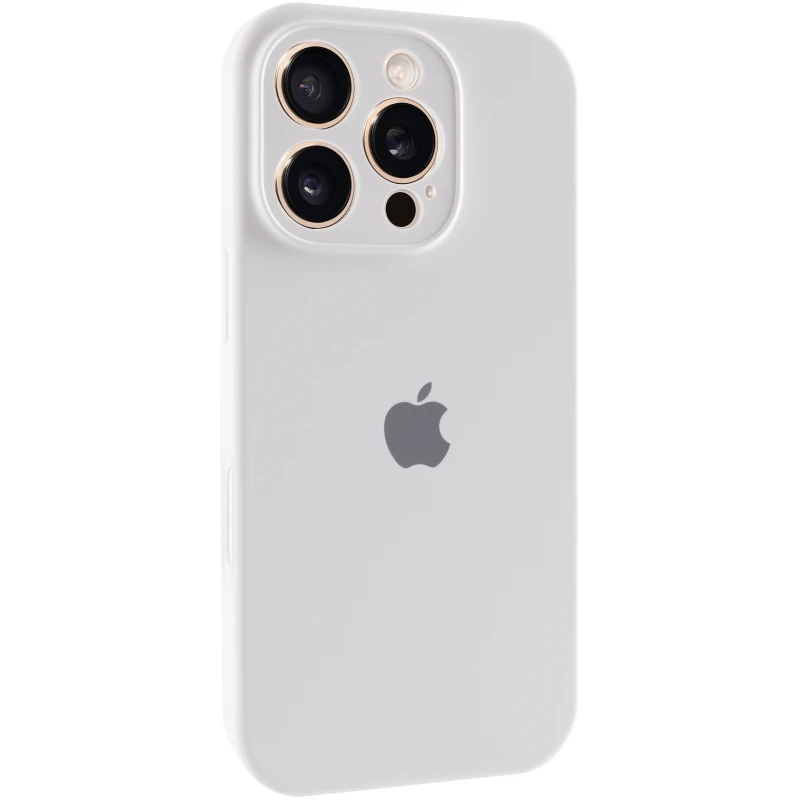 Чохол Silicone Case з захистом камери на Apple iPhone 16 Pro – Білий / White. Фото 2 з 6