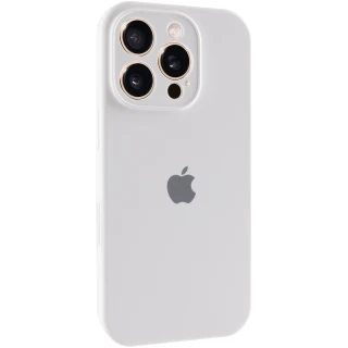 Чехол Silicone Case с защитой камеры для Apple iPhone 16 Pro Max — Белый / White