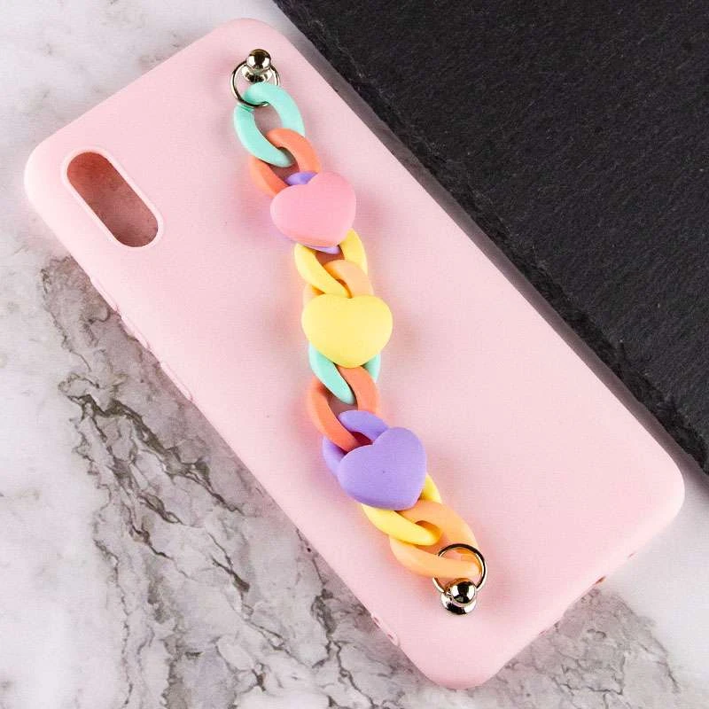 Чохол Heart з ланцюгом на Xiaomi Redmi 7A – Pink Sand. Фото 3 з 4