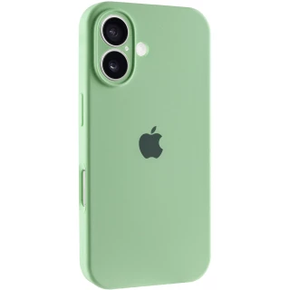 Чохол Silicone Case з захистом камери на Apple iPhone 16 Plus — Зелений / Pistachio